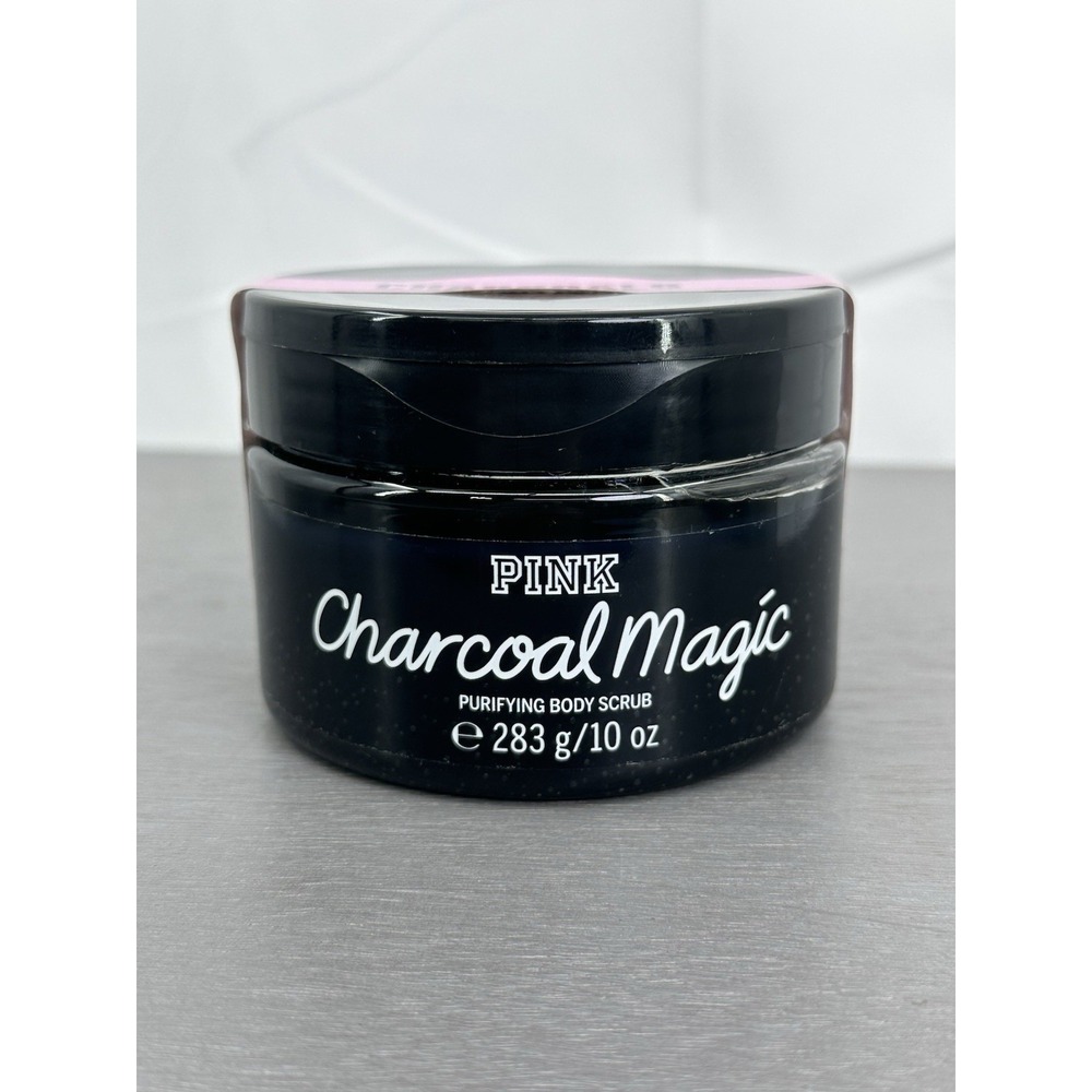 Charcoal Magic PINK Victoria's Secret Purifying Body Scrub,‎ 10 oz New